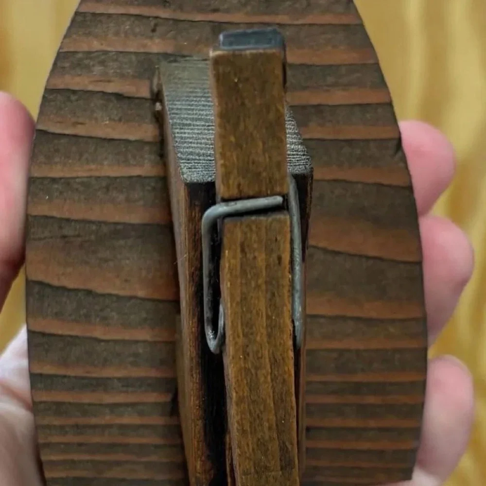 Wooden hand painted recipe holder